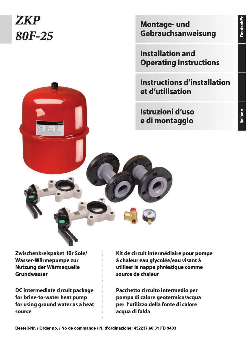 Image de la première page du manuel de l'appareil WSIH 110TU