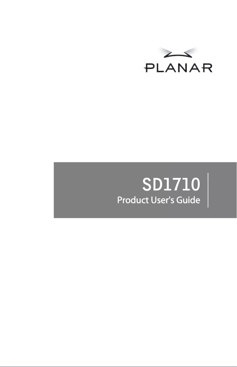 Página 1 del manual Manual de usuario Planar SD1710