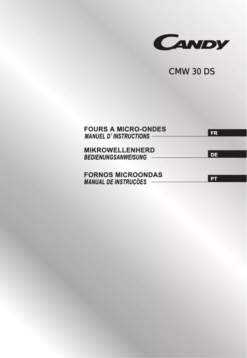 Page 1 de la notice Manuel utilisateur Candy CMW 30 DS