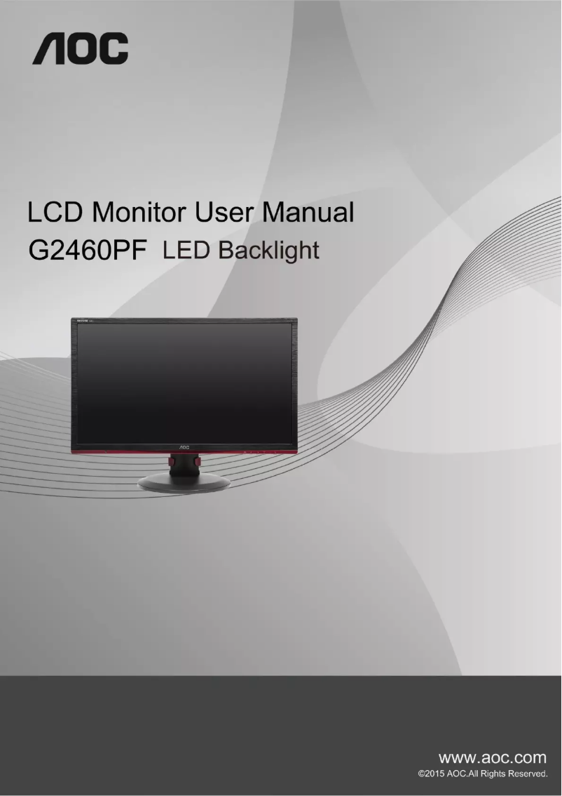 Page 1 de la notice Manuel utilisateur AOC G2460PF