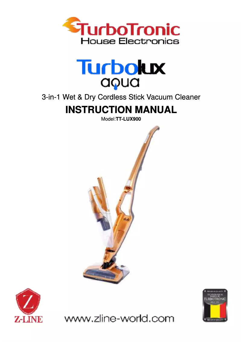 Page n°1 - Manuel utilisateur TurboTronic TurboLux Aqua TT-LUX900
