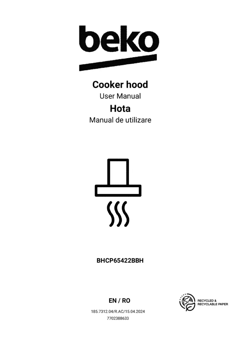 Page 1 de la notice Manuel utilisateur Beko BHCP65422BBH