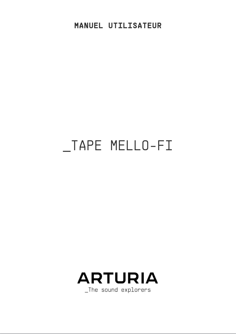 Image de la première page du manuel de l'appareil Tape Mello-Fi