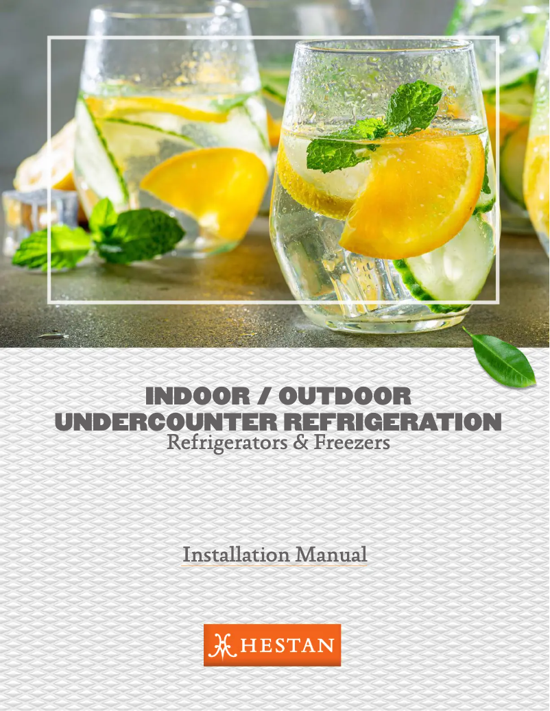 Page n°1 - Guide d'installation Hestan GRGR24-PP