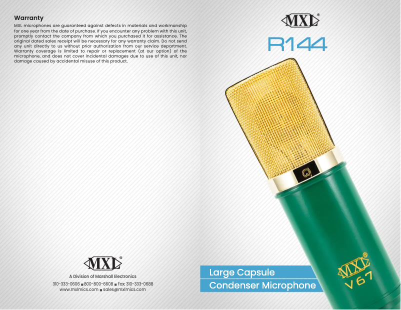 Image de la première page du manuel de l'appareil V67G