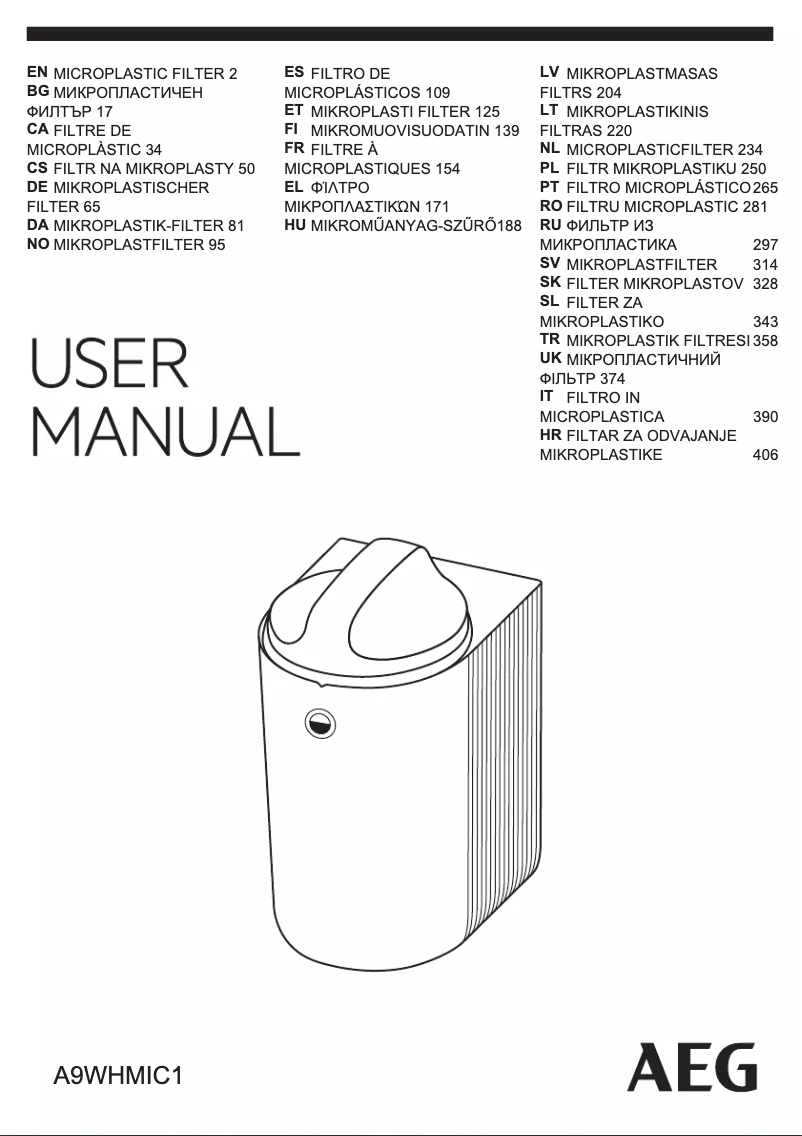 Image de la première page du manuel de l'appareil A9WHMIC1
