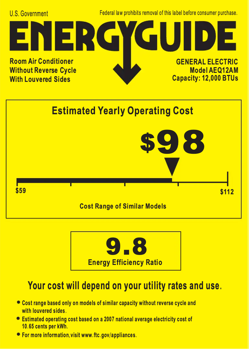 Image de la première page du manuel de l'appareil AEQ12AM