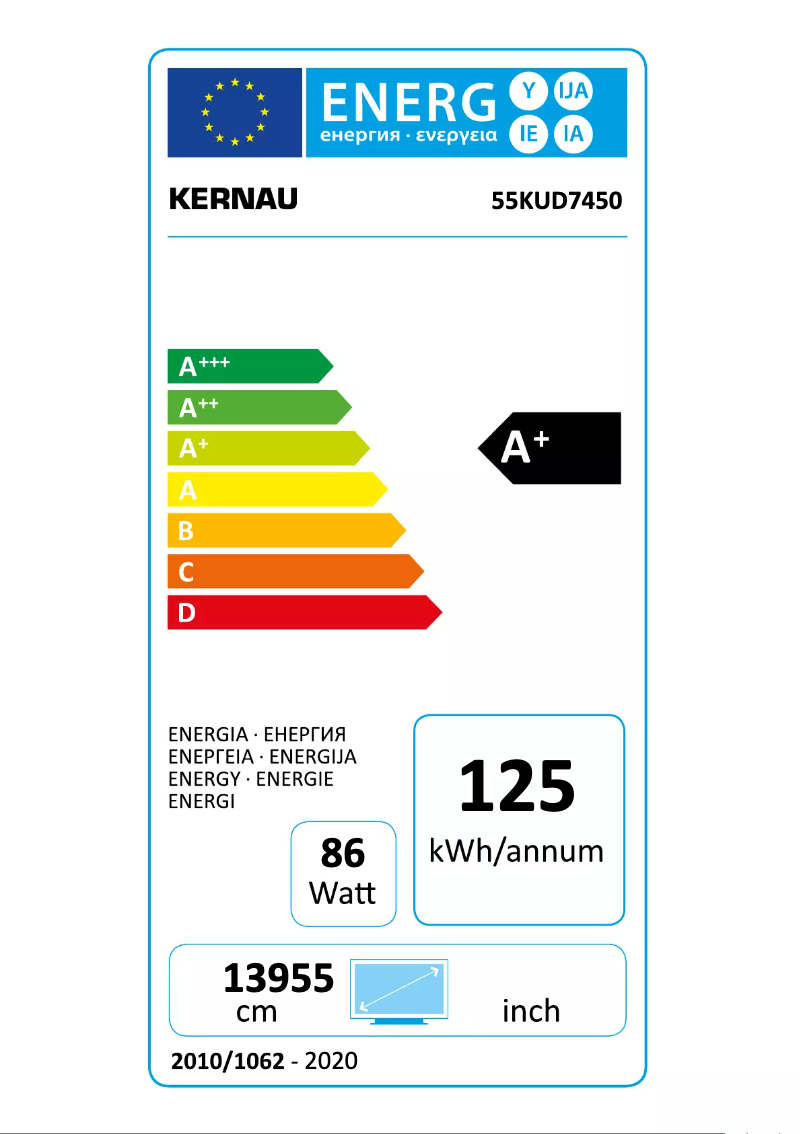 Page 1 de la notice Manuel utilisateur Kernau 55 KUD 7450