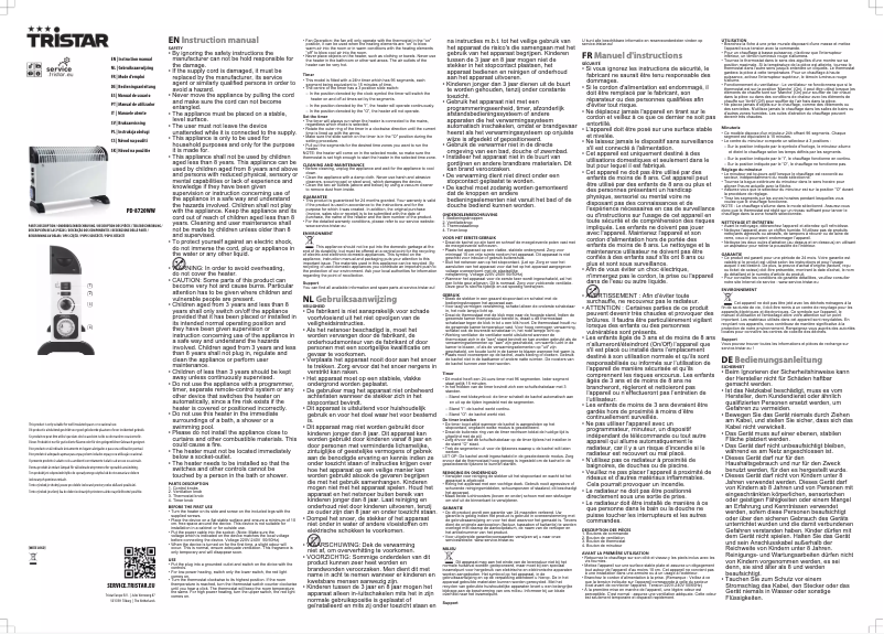 Image de la première page du manuel de l'appareil PD-8720WW