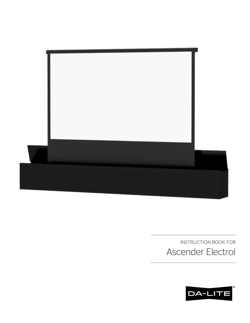 Image de la première page du manuel de l'appareil Ascender Electrol 84772