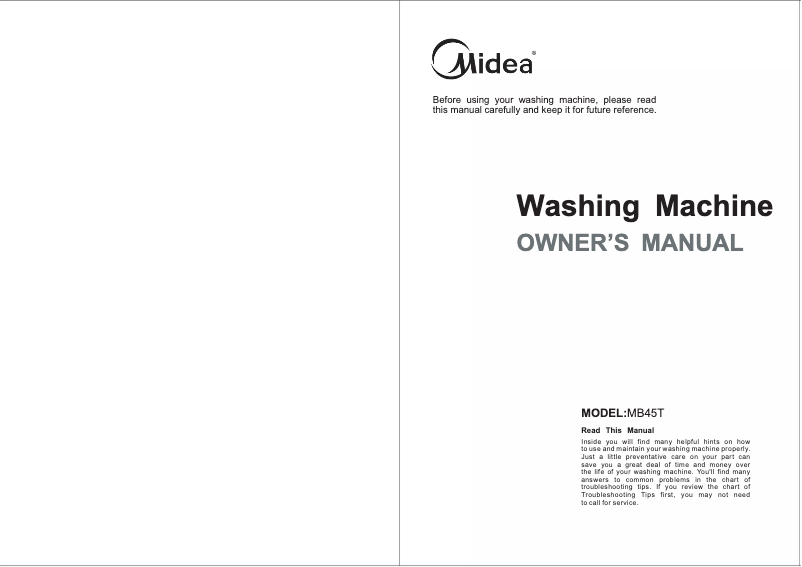 Page n°1 - Mode d'emploi Tisira MB45T
