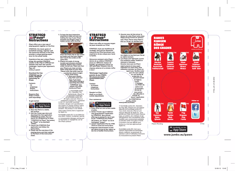 Image de la première page du manuel de l'appareil Stratego Sci Fi IPawn