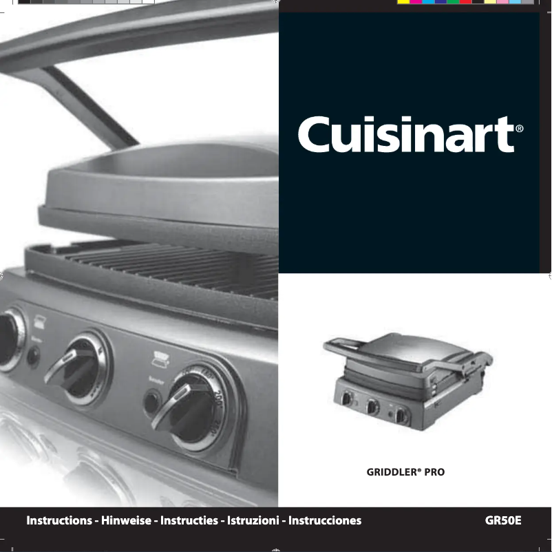 Page 1 de la notice Manuel utilisateur Cuisinart Griddler Pro GR50E