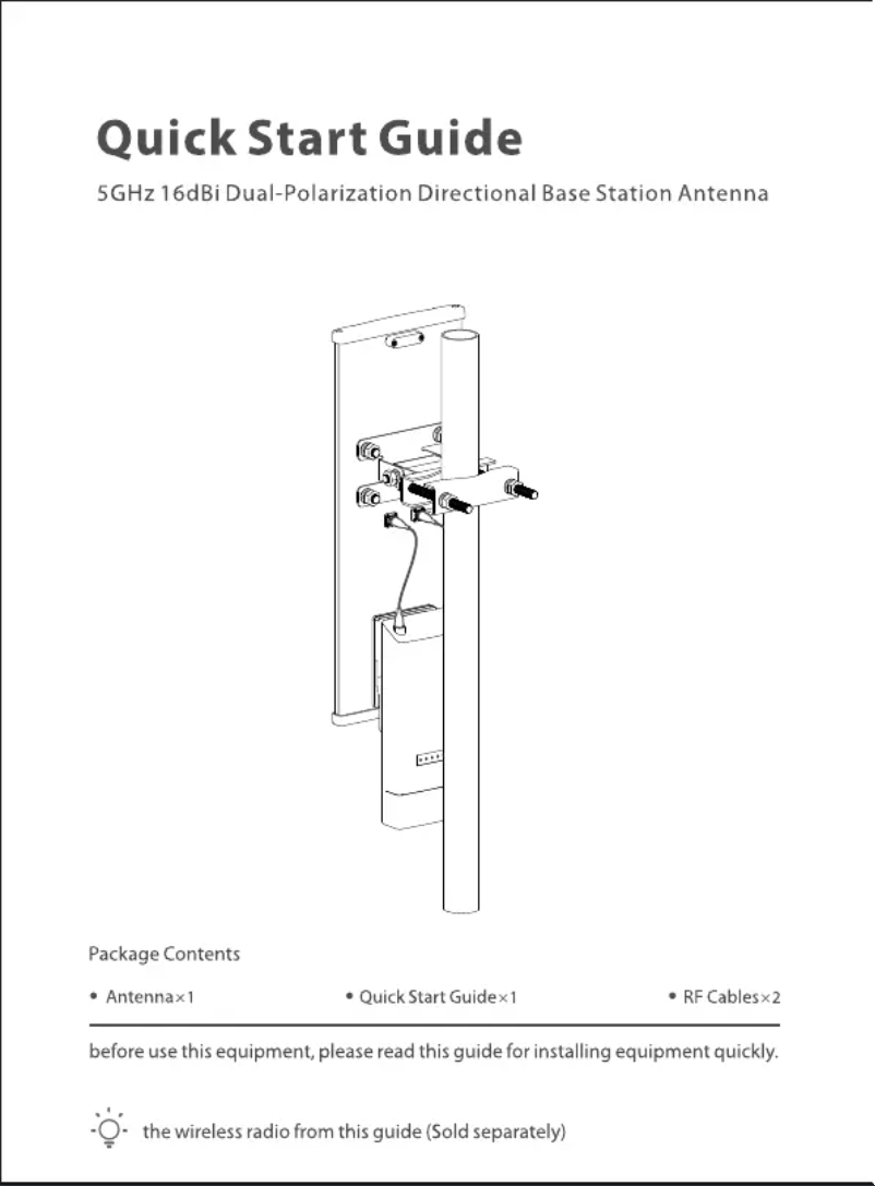 Image de la première page du manuel de l'appareil ANT16-5G120