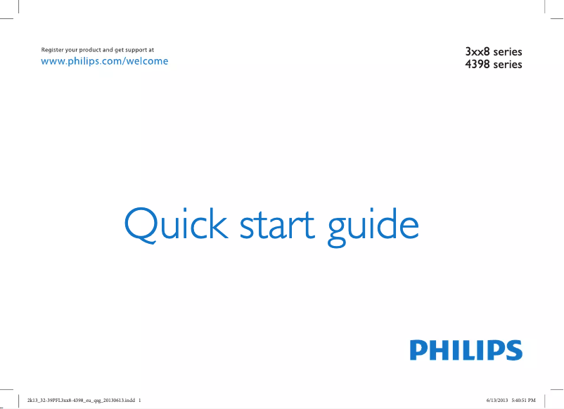 First page image of the manual for 32PFL3028H