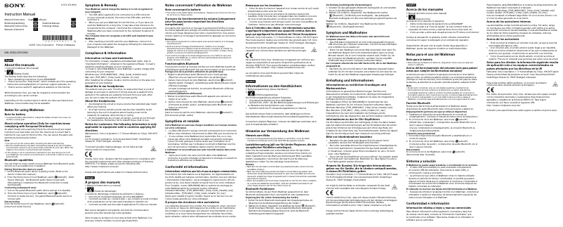 Page n°1 - Manuel utilisateur Sony Walkman NW-ZX100