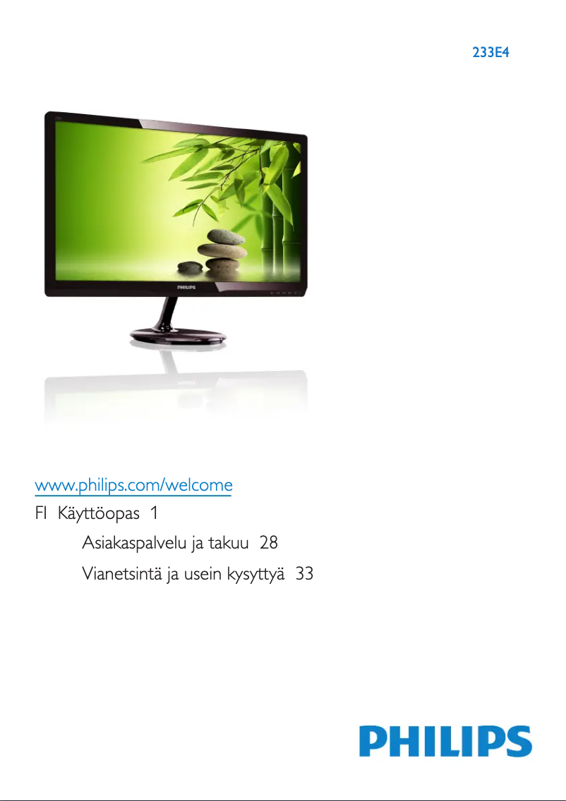 Page 1 de la notice Manuel utilisateur Philips 233E4QSD