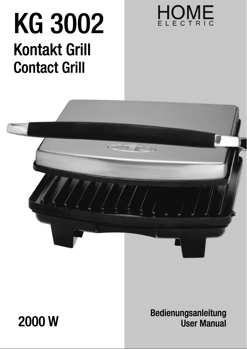 Image de la première page du manuel de l'appareil KG 3002