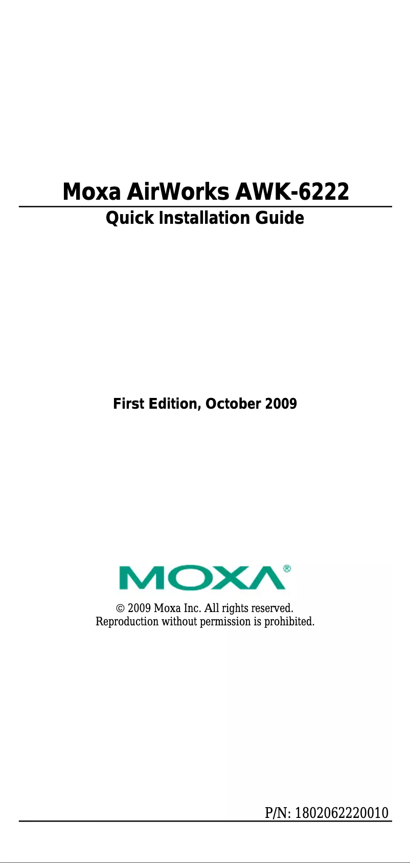 Page n°1 - Manuel utilisateur Moxa AWK-6222-EU-T