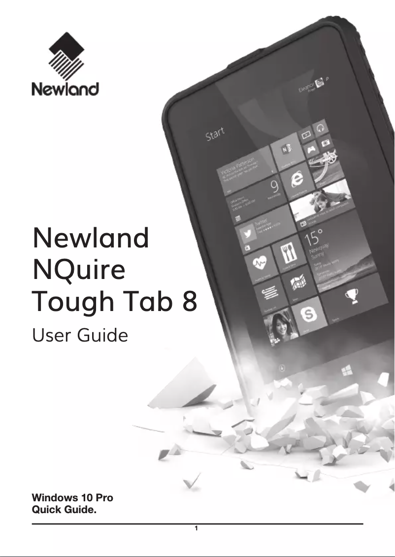 Image de la première page du manuel de l'appareil NQuire Tough Tab 8”
