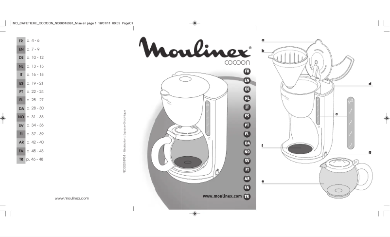 Image de la première page du manuel de l'appareil Cocoon FG6106