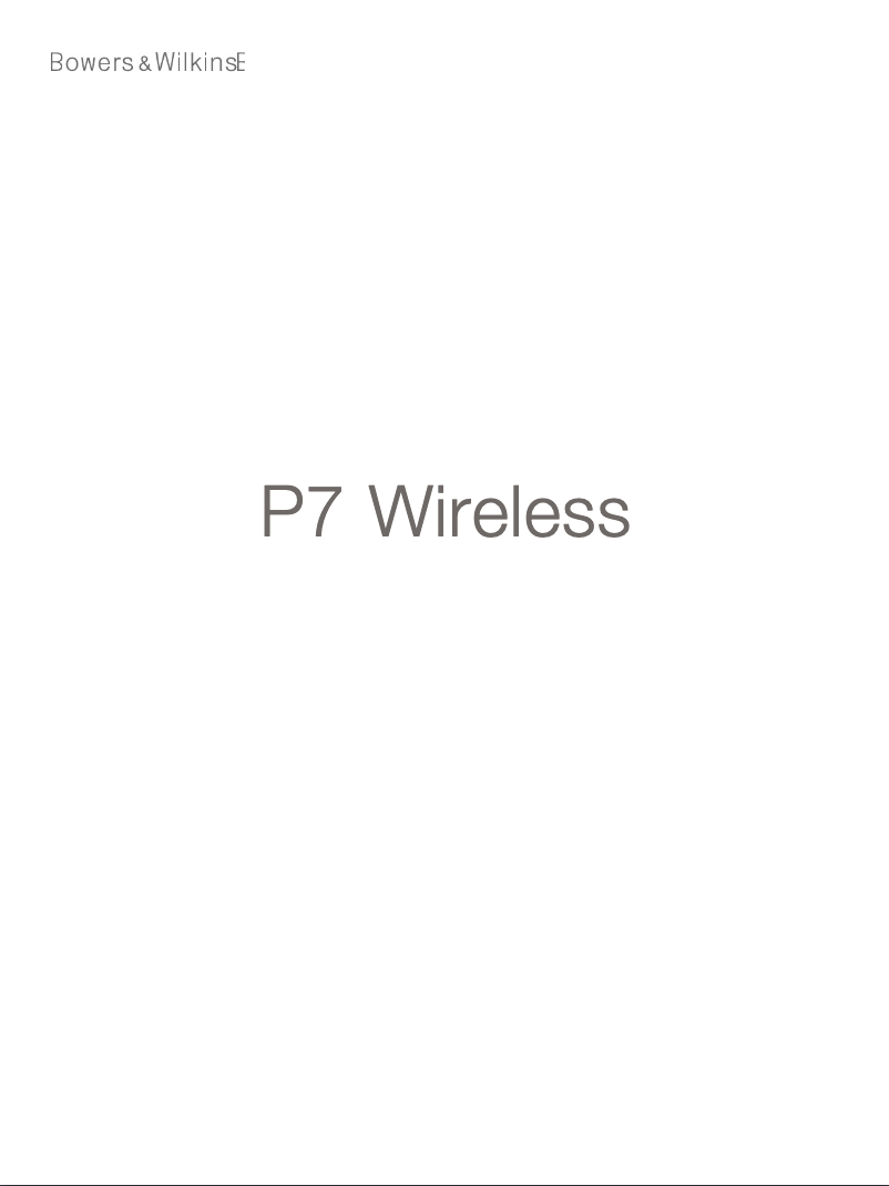 Página 1 del manual Manual de usuario Bowers & Wilkins P7 Wireless