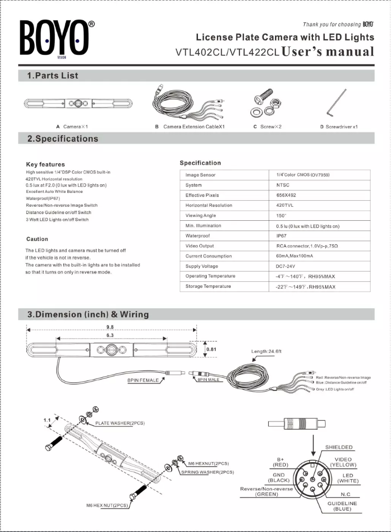 Image de la première page du manuel de l'appareil VTL422CLS