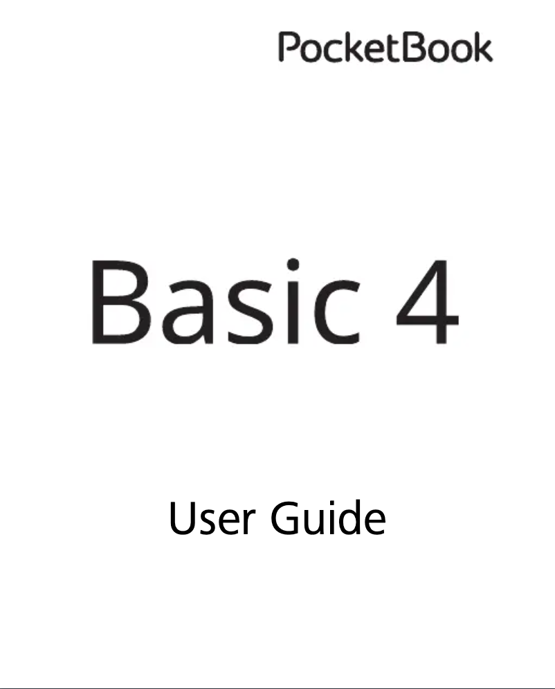 Page n°1 - Manuel utilisateur PocketBook Basic 4
