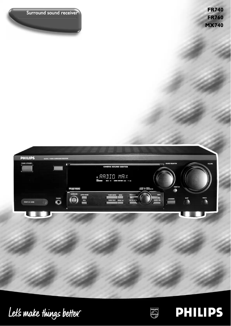 Page n°1 - Manuel utilisateur Philips MX740