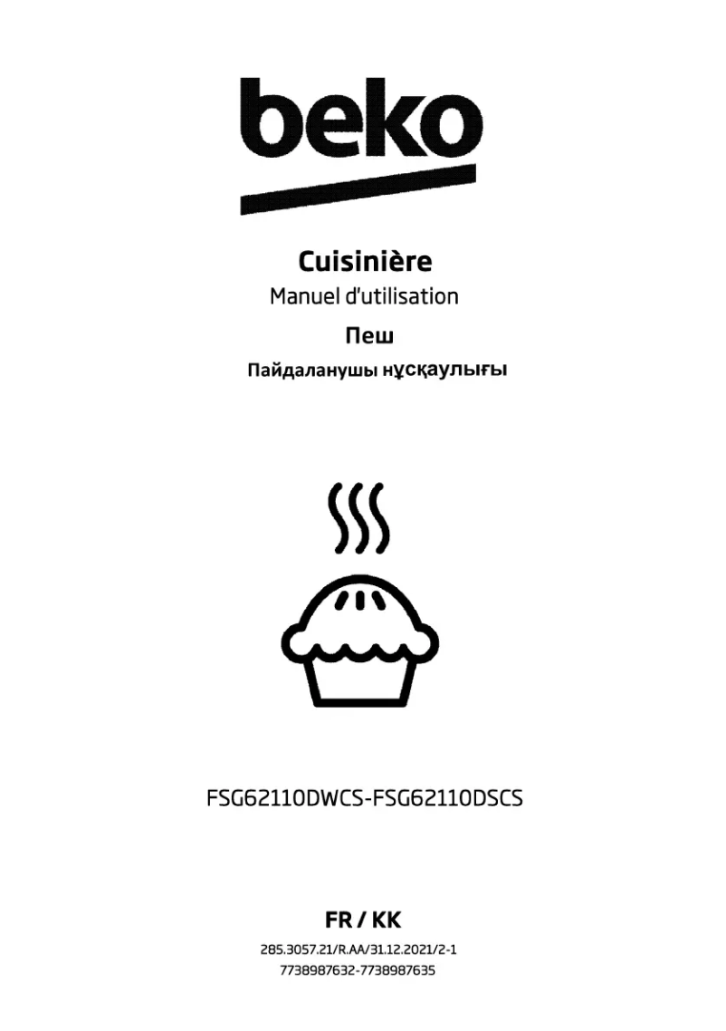 Page n°1 - Manuel utilisateur Beko FSG 62110 DSCS
