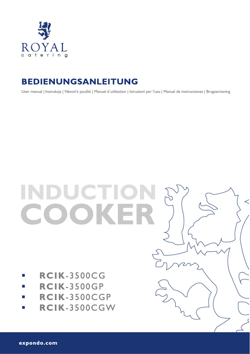 Image de la première page du manuel de l'appareil RCIK-3500CG