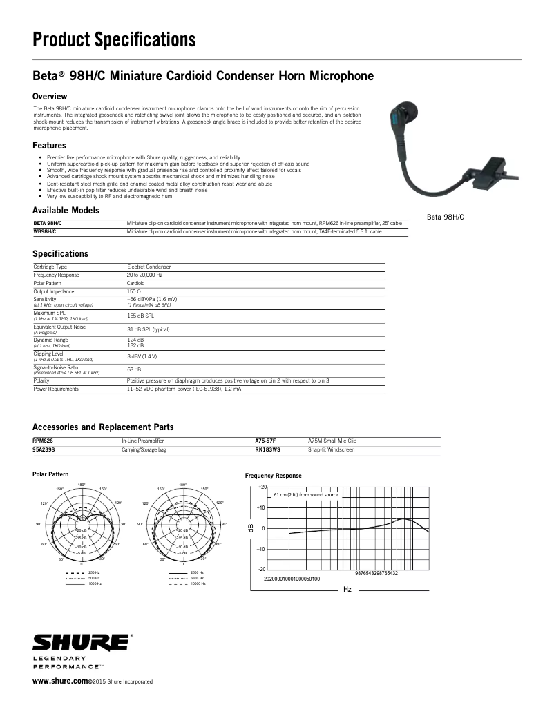 Imagen de la primera página del manual del dispositivo WB98H/C