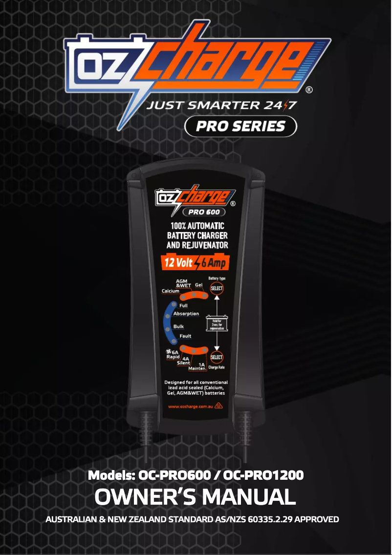 Image de la première page du manuel de l'appareil OC-PRO600