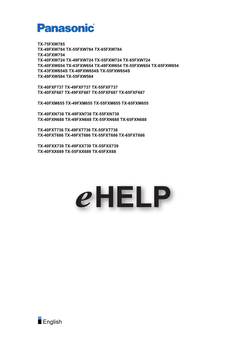 Página 1 del manual Manual de usuario Panasonic TX-40FXF737