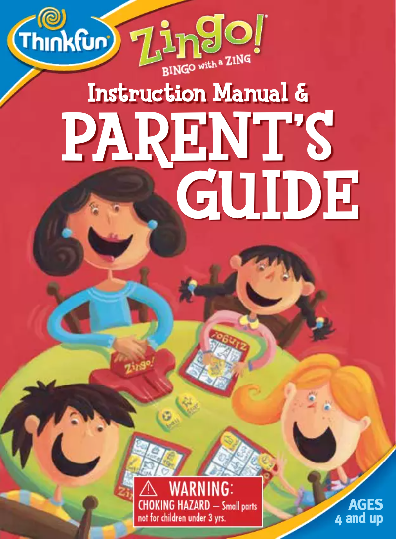 Page 1 de la notice Manuel utilisateur ThinkFun Zingo