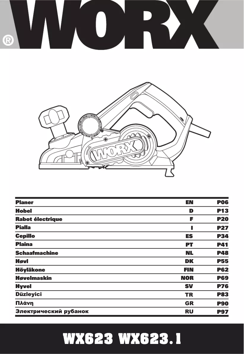 Page n°1 - Manuel utilisateur Worx WX623