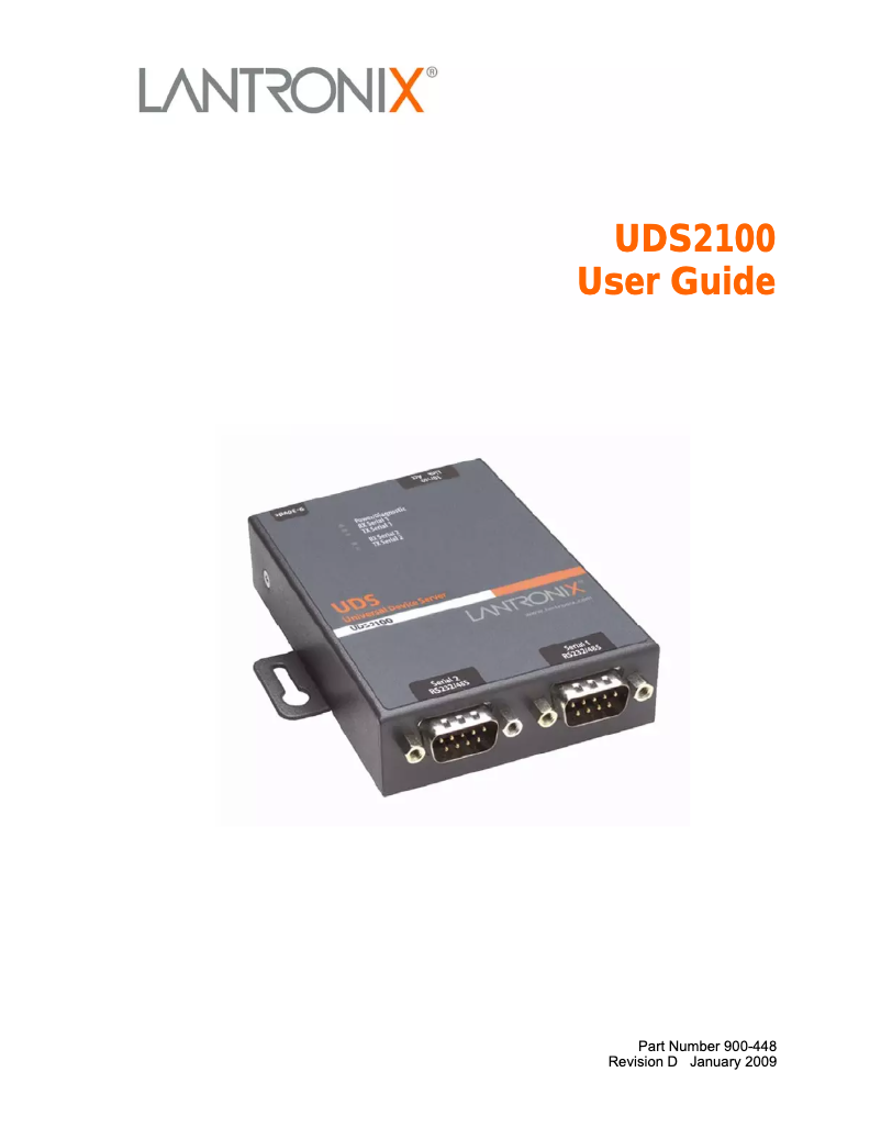 Image de la première page du manuel de l'appareil UDS2100