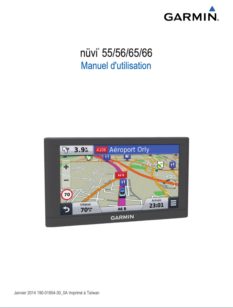 Page 1 de la notice Manuel utilisateur Garmin nuvi 65