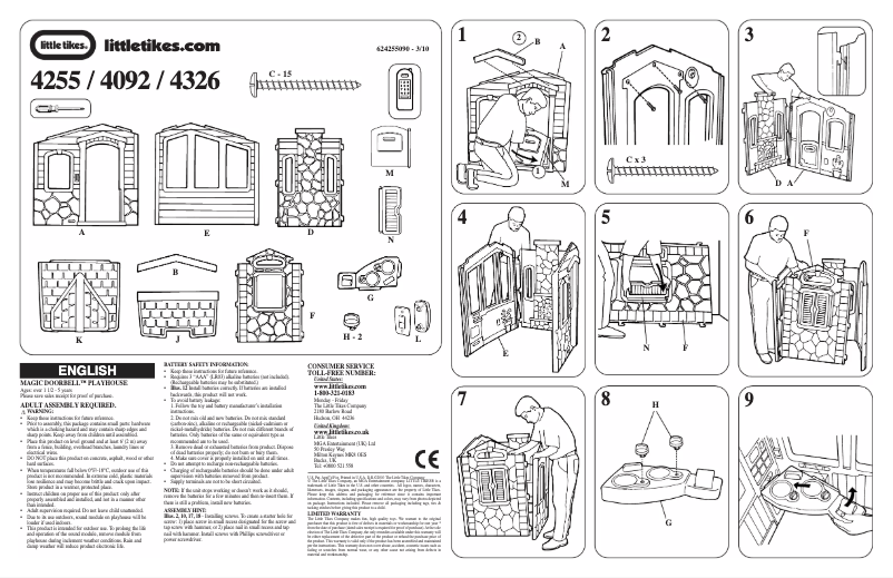 Page 1 de la notice Manuel utilisateur Little Tikes Magic Doorbell 4326