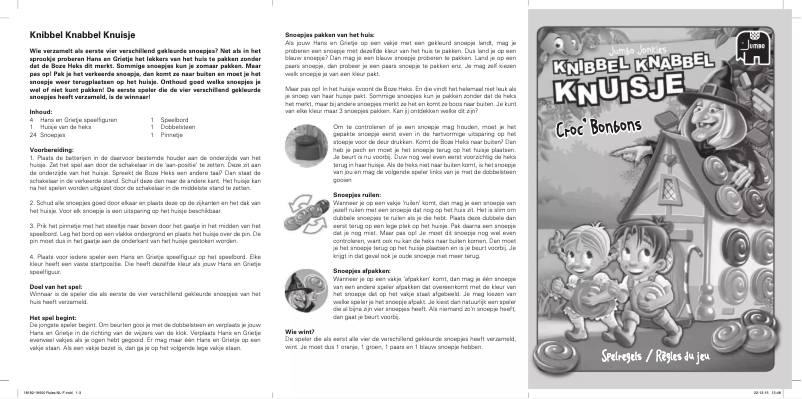 Page n°1 - Manuel utilisateur Jumbo Jonkies Croc' Bonbons