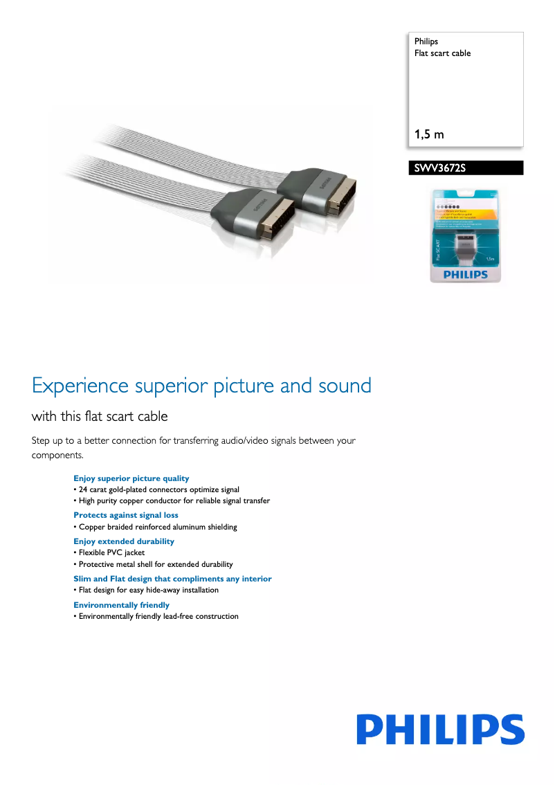 Page n°1 - Manuel utilisateur Philips SWV3672S