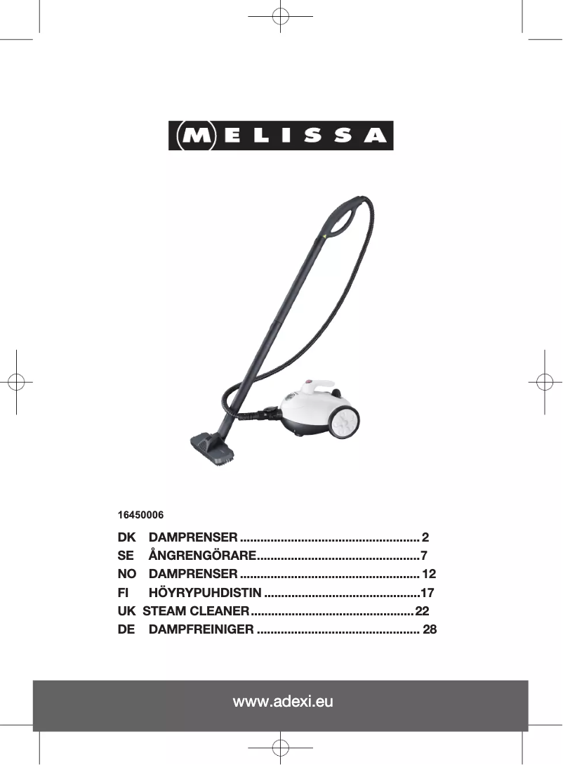 Página 1 del manual Manual de usuario Melissa 16450006