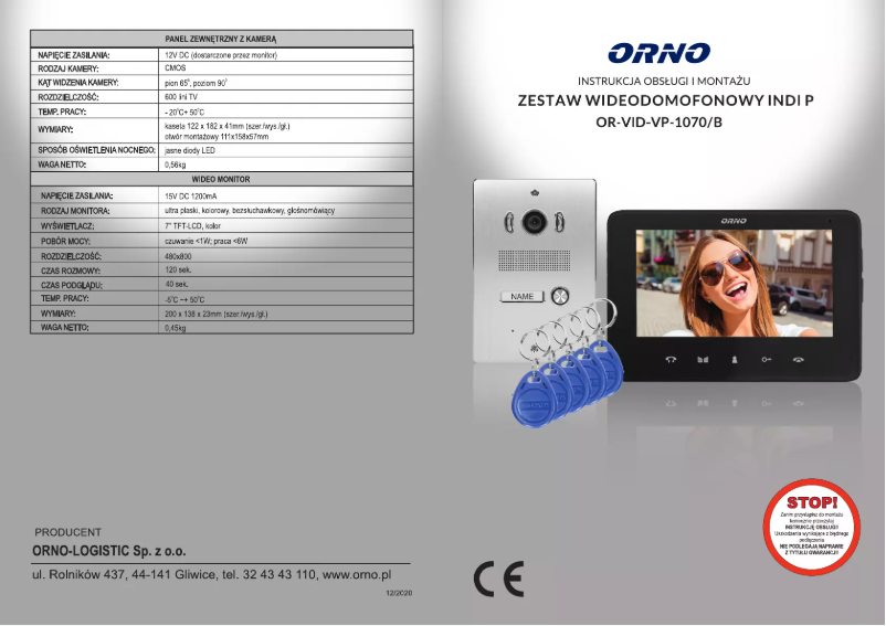 Page 1 de la notice Manuel utilisateur Vibell OR-VID-VP-1070