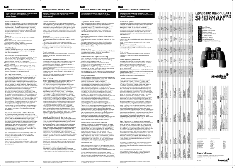 Page 1 de la notice Manuel utilisateur Levenhuk Sherman Pro