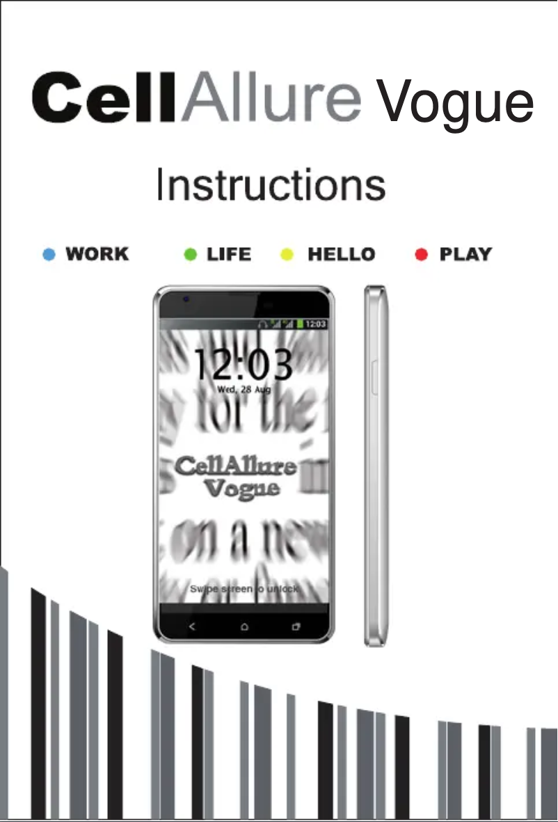 Image de la première page du manuel de l'appareil Vogue