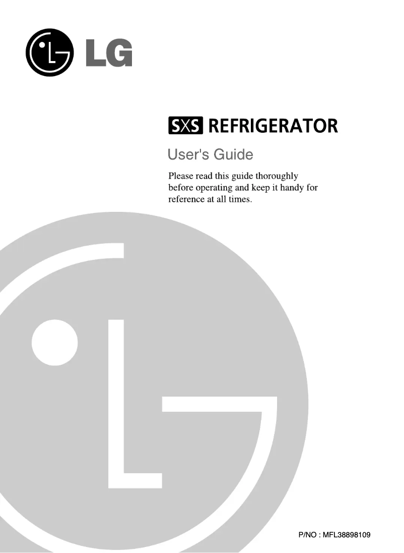 Page 1 de la notice Manuel utilisateur LG GR-P257ZGG
