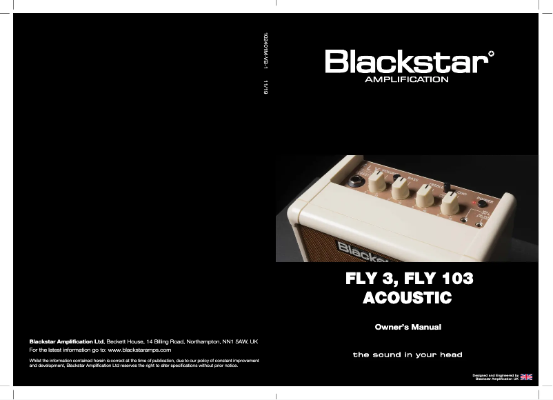 Page n°1 - Manuel utilisateur Blackstar FLY 3