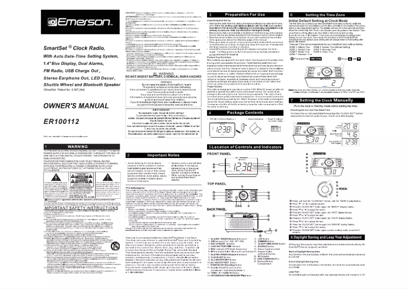 Page 1 de la notice Manuel utilisateur Emerson ER100112