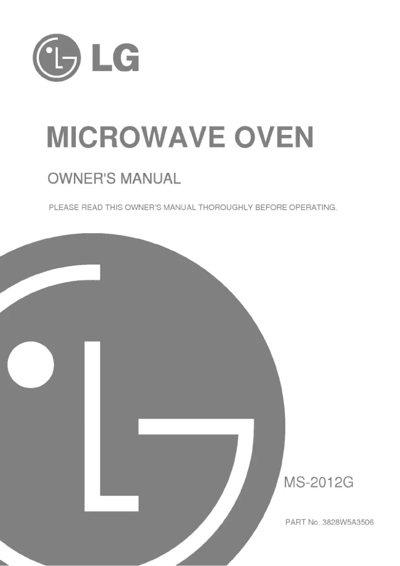 Page 1 de la notice Manuel utilisateur LG MS-2012G