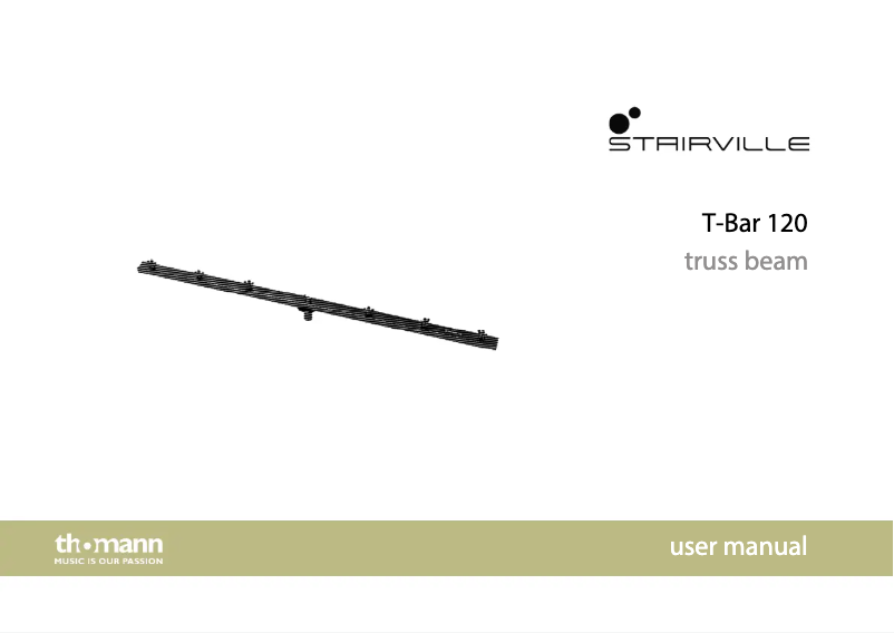 Page 1 de la notice Manuel utilisateur Stairville T-Bar 120
